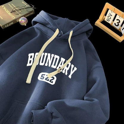 Heavyweight Hooded Fleece Sweatshirt Men American Style Outerwear INS Style Loose Trendy Brand Plus Size Top Clothing - 𝐝𝐮𝐯𝐥𝐚𝐬𝐡𝐨𝐩.𝐜𝐨𝐦