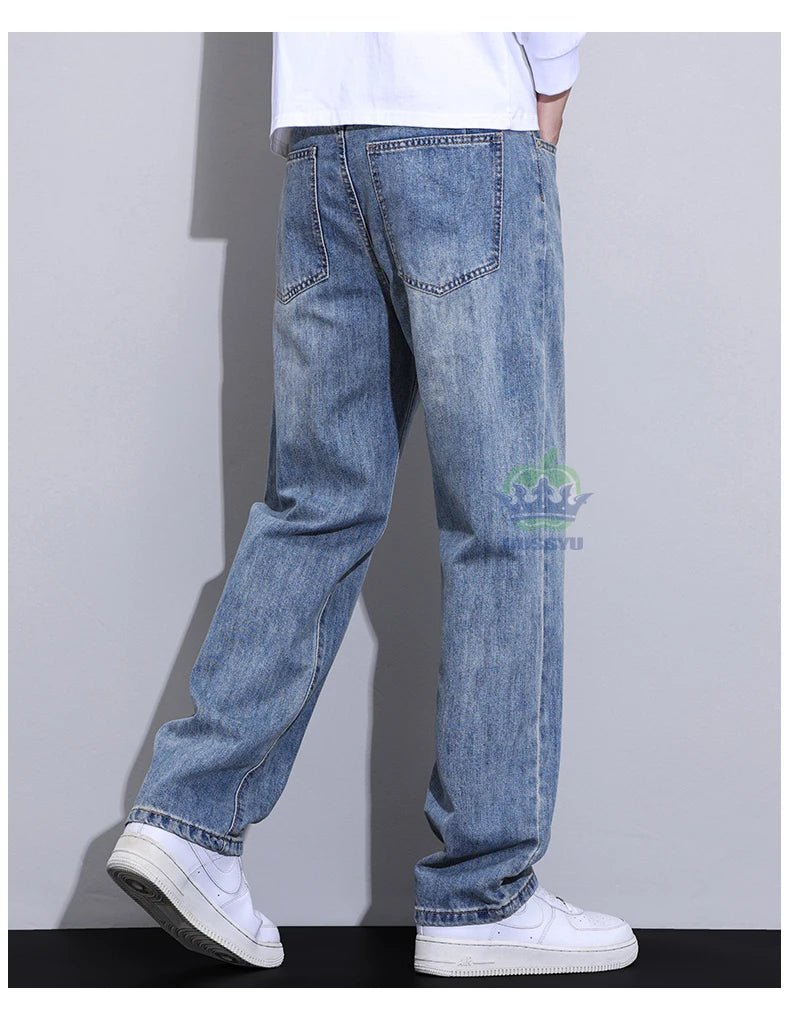 High Quality New Classic Retro Men's Jeans Cotton Casual Straight Fit Stretch Fashion Work Denim Trousers Male Autumn Winter - 𝐝𝐮𝐯𝐥𝐚𝐬𝐡𝐨𝐩.𝐜𝐨𝐦