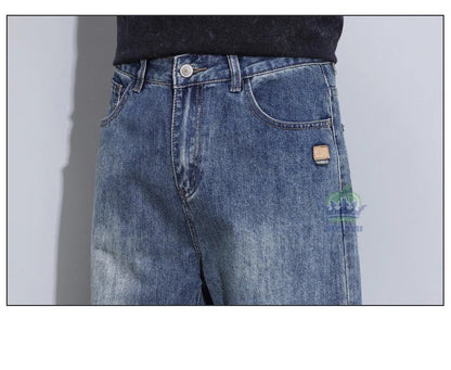 High Quality New Classic Retro Men's Jeans Cotton Casual Straight Fit Stretch Fashion Work Denim Trousers Male Autumn Winter - 𝐃𝐔𝐕𝐋𝐀𝐒𝐇𝐎𝐏