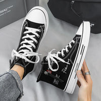 High top board shoes canvas shoes casual shoes Korean version student shoes men's shoes trendy shoes - 𝐃𝐔𝐕𝐋𝐀𝐒𝐇𝐎𝐏