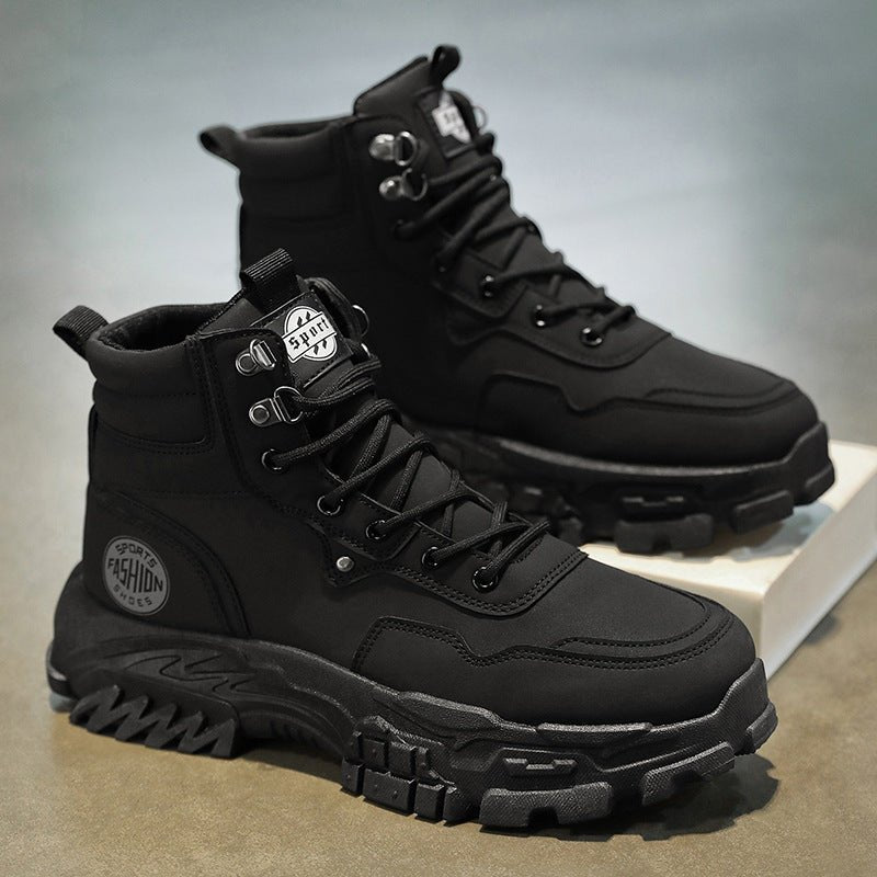 High top Martin boots for outdoor men anti slip wear - resistant thick soled versatile workwear trendy shoes - 𝐝𝐮𝐯𝐥𝐚𝐬𝐡𝐨𝐩.𝐜𝐨𝐦