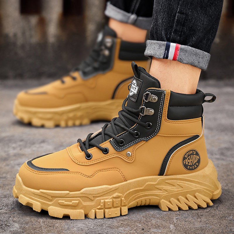 High top Martin boots for outdoor men anti slip wear - resistant thick soled versatile workwear trendy shoes - 𝐝𝐮𝐯𝐥𝐚𝐬𝐡𝐨𝐩.𝐜𝐨𝐦