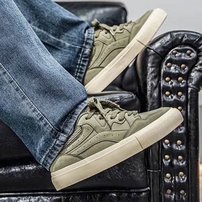 Hot Classic Black Men Canvas Shoes Fashion Lace - up Men's Vulcanized Shoes Breathable Skateboard Canvas Sneakers Man Espadrille - 𝐝𝐮𝐯𝐥𝐚𝐬𝐡𝐨𝐩.𝐜𝐨𝐦