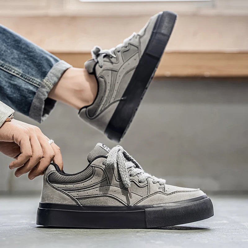 Hot Classic Black Men Canvas Shoes Fashion Lace - up Men's Vulcanized Shoes Breathable Skateboard Canvas Sneakers Man Espadrille - 𝐝𝐮𝐯𝐥𝐚𝐬𝐡𝐨𝐩.𝐜𝐨𝐦