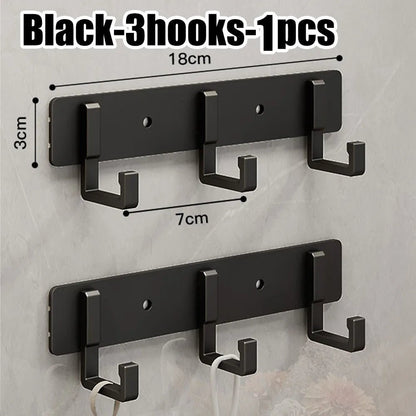 Household Wall Coat Rack Black Hooks For Hangging Clothes Towel Hanger Bathroom Robe Hook Heavy Duty Kitchen Accessories - 𝐝𝐮𝐯𝐥𝐚𝐬𝐡𝐨𝐩.𝐜𝐨𝐦
