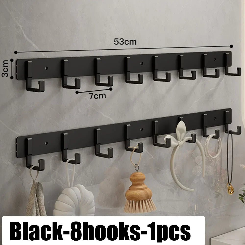 Household Wall Coat Rack Black Hooks For Hangging Clothes Towel Hanger Bathroom Robe Hook Heavy Duty Kitchen Accessories - 𝐝𝐮𝐯𝐥𝐚𝐬𝐡𝐨𝐩.𝐜𝐨𝐦