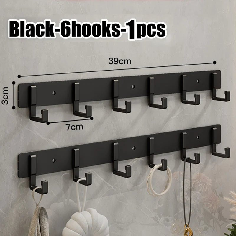 Household Wall Coat Rack Black Hooks For Hangging Clothes Towel Hanger Bathroom Robe Hook Heavy Duty Kitchen Accessories - 𝐝𝐮𝐯𝐥𝐚𝐬𝐡𝐨𝐩.𝐜𝐨𝐦