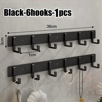 Household Wall Coat Rack Black Hooks For Hangging Clothes Towel Hanger Bathroom Robe Hook Heavy Duty Kitchen Accessories - 𝐝𝐮𝐯𝐥𝐚𝐬𝐡𝐨𝐩.𝐜𝐨𝐦