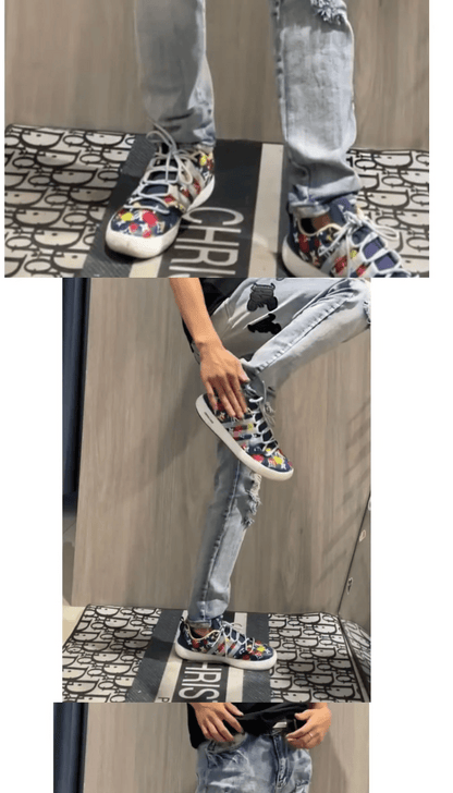 Internet Celebrity Same Style Washed Distressed Ripped Jeans Embroidered Letters High Street Casual Versatile Slim Student Pants - 𝐃𝐔𝐕𝐋𝐀𝐒𝐇𝐎𝐏