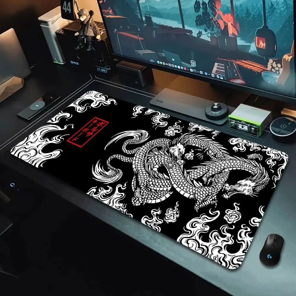 Japanese Dragon Large XXL Gaming Mousepad 900x400 700x300 Speed Desk Mat Anime Theme Keyboard Gamer Mouse Pad for Esports - 𝐃𝐔𝐕𝐋𝐀𝐒𝐇𝐎𝐏