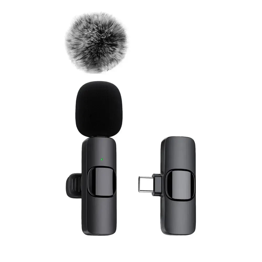 K60 NEW Wireless Lavalier Microphone Audio Video Recording Mini Mic For iPhone Android Laptop Gaming Mobile Phone Microphone - 𝐃𝐔𝐕𝐋𝐀𝐒𝐇𝐎𝐏