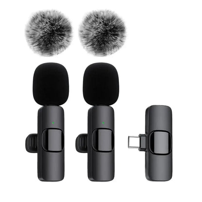 K60 NEW Wireless Lavalier Microphone Audio Video Recording Mini Mic For iPhone Android Laptop Gaming Mobile Phone Microphone - 𝐃𝐔𝐕𝐋𝐀𝐒𝐇𝐎𝐏