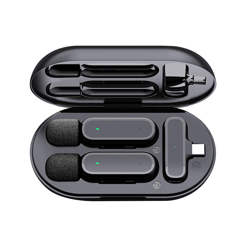K61 wireless microphone lavalier with charging chamber video capture Tiktok live broadcast noise reduction mini microphone - 𝐃𝐔𝐕𝐋𝐀𝐒𝐇𝐎𝐏