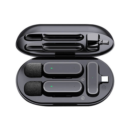 K61 wireless microphone lavalier with charging chamber video capture Tiktok live broadcast noise reduction mini microphone - 𝐃𝐔𝐕𝐋𝐀𝐒𝐇𝐎𝐏