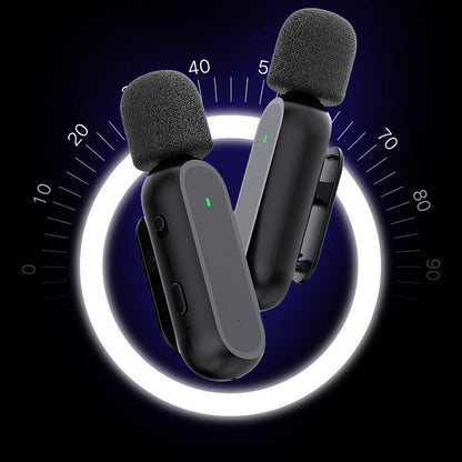 K61 wireless microphone lavalier with charging chamber video capture Tiktok live broadcast noise reduction mini microphone - 𝐃𝐔𝐕𝐋𝐀𝐒𝐇𝐎𝐏