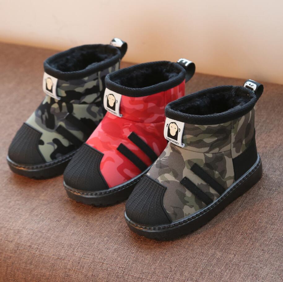 Kids Shoes Winter Boys Brand Snow Boots Children Fashion Plush Warm Ankle Martin Boots Baby Girls Black Red Sport Shoes - 𝐝𝐮𝐯𝐥𝐚𝐬𝐡𝐨𝐩.𝐜𝐨𝐦