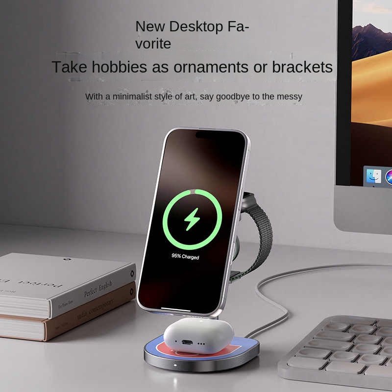 KUXIU X85 3 - in - 1 Basketball Magnetic Wireless Charger Compatible with Apple Family Bucket, Giving Boyfriend a Good Item - 𝐝𝐮𝐯𝐥𝐚𝐬𝐡𝐨𝐩.𝐜𝐨𝐦