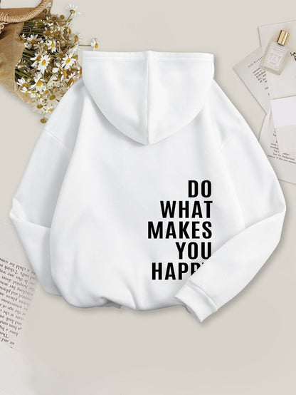 Loose Hooded Sweatshirt with Vintage Printed Letters and Drop Shoulder Sleeves for Women - 𝐝𝐮𝐯𝐥𝐚𝐬𝐡𝐨𝐩.𝐜𝐨𝐦