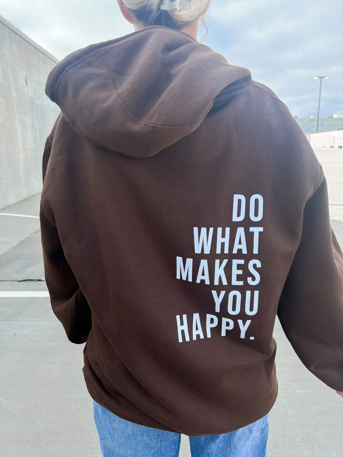 Loose Hooded Sweatshirt with Vintage Printed Letters and Drop Shoulder Sleeves for Women - 𝐝𝐮𝐯𝐥𝐚𝐬𝐡𝐨𝐩.𝐜𝐨𝐦