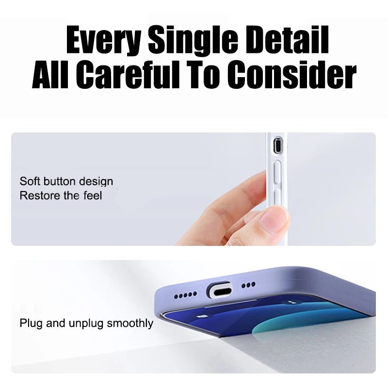 Luxury Liquid Silicone Phone Case for APPLE iPhone 11 13 12 14 15 16 Pro Max Cases for iPhone 15 Plus Shockproof Protector Cover - 𝐃𝐔𝐕𝐋𝐀𝐒𝐇𝐎𝐏