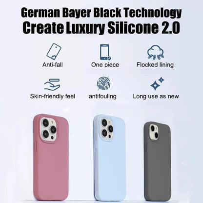 Luxury Liquid Silicone Phone Case for APPLE iPhone 11 13 12 14 15 16 Pro Max Cases for iPhone 15 Plus Shockproof Protector Cover - 𝐃𝐔𝐕𝐋𝐀𝐒𝐇𝐎𝐏