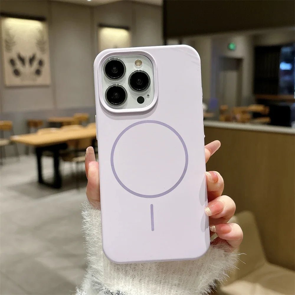 Luxury Skin Feel Original For Magsafe Phone Case For iPhone 17 16 Pro Max 15 14 13 12 Plus Wireless Charger Funda Silicone Cover - 𝐃𝐔𝐕𝐋𝐀𝐒𝐇𝐎𝐏