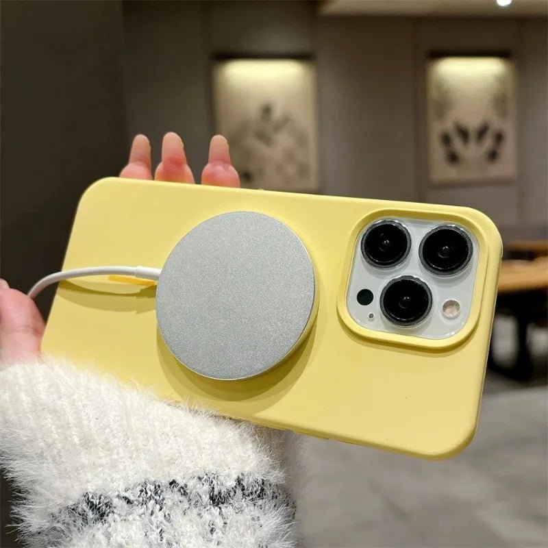 Luxury Skin Feel Original For Magsafe Phone Case For iPhone 17 16 Pro Max 15 14 13 12 Plus Wireless Charger Funda Silicone Cover - 𝐃𝐔𝐕𝐋𝐀𝐒𝐇𝐎𝐏