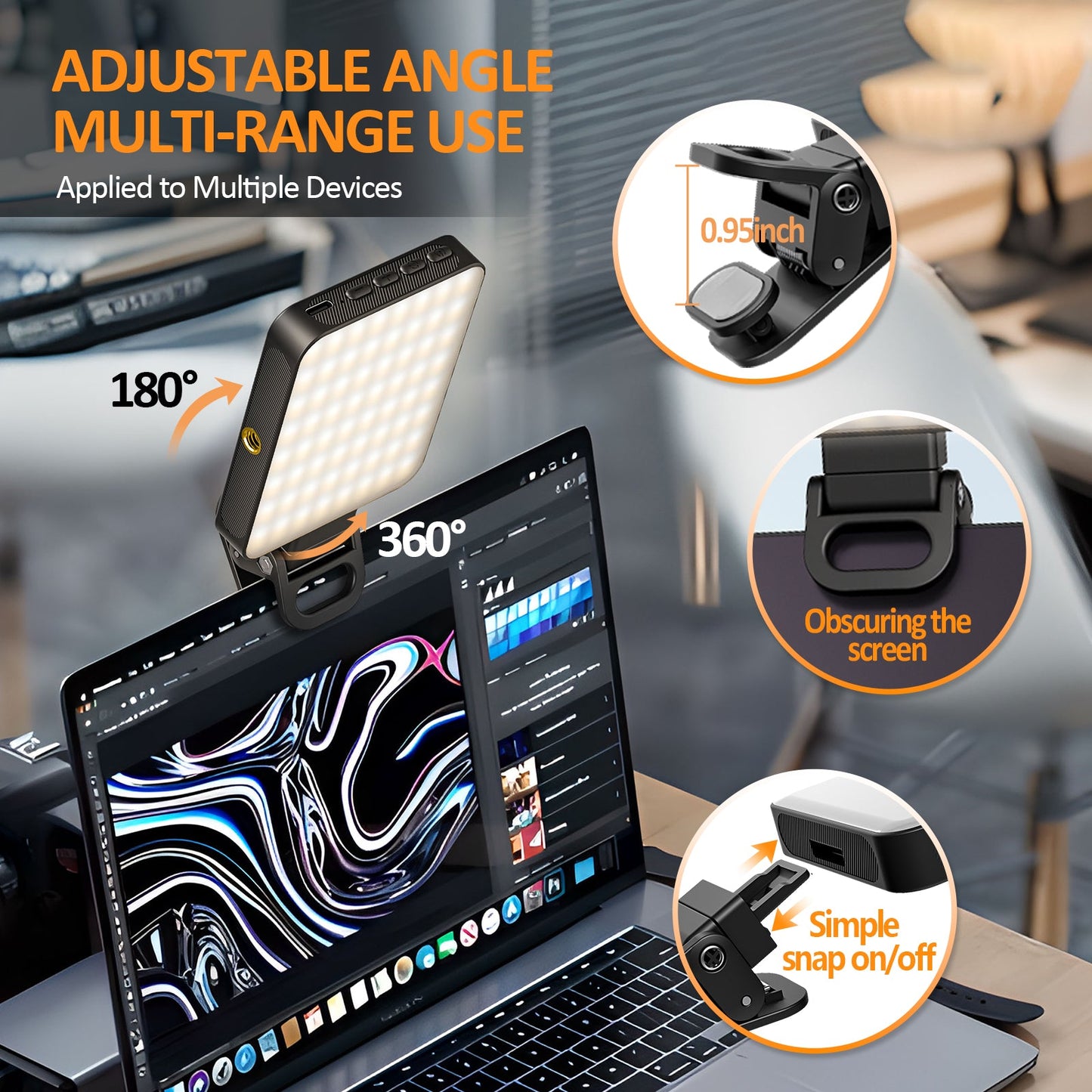 Magnetic fill light LED video conference phone fill light camera photography live broadcast photography pocket light - 𝐝𝐮𝐯𝐥𝐚𝐬𝐡𝐨𝐩.𝐜𝐨𝐦