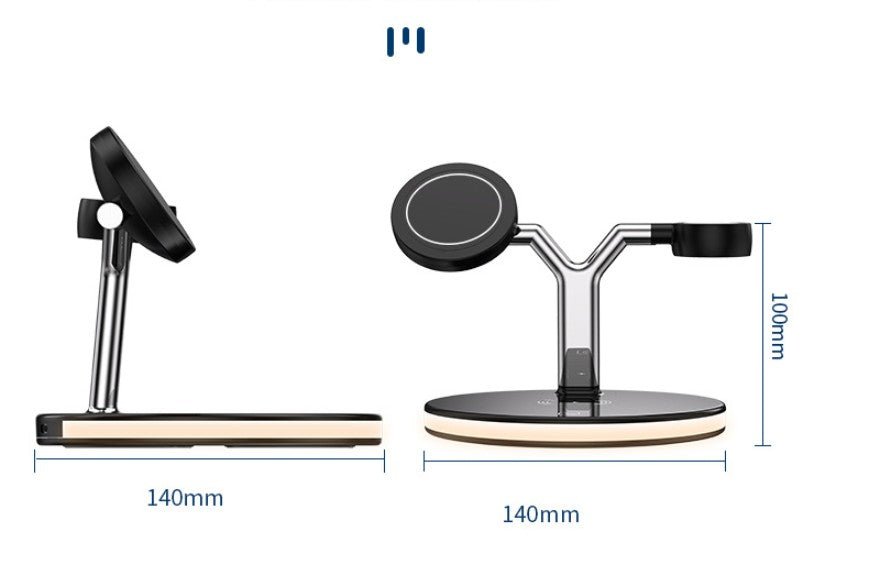 Magsafe desktop magnetic mobile phone holder charger three - in - one wireless charging watch headset - 𝐃𝐔𝐕𝐋𝐀𝐒𝐇𝐎𝐏