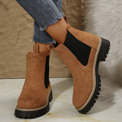 Matte Martin boots round toe oversized shoes - 𝐝𝐮𝐯𝐥𝐚𝐬𝐡𝐨𝐩.𝐜𝐨𝐦