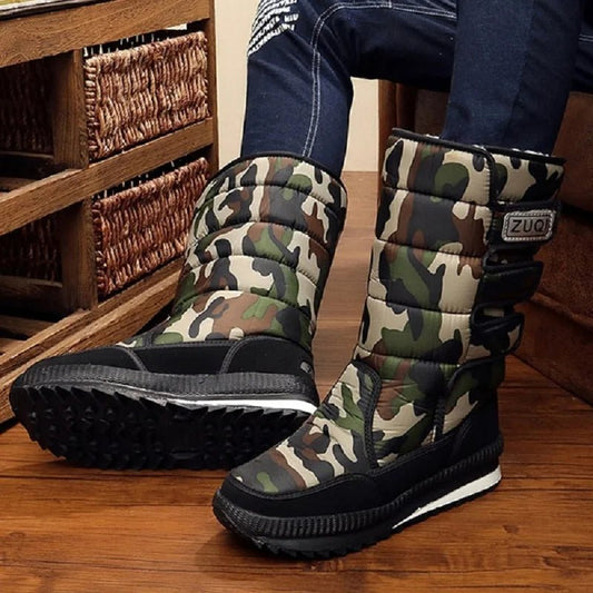 Men Boots Winter Waterproof Snow Shoes with Fur Plush Warm Men Snow Boots Spring Footwear Comfortable Adult Casual Shoes - 𝐃𝐔𝐕𝐋𝐀𝐒𝐇𝐎𝐏
