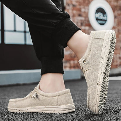 Men Shoes Casual Canvas Loafers Shoes Light Breathable Flats Leisure Male Vulcanized Shoes Walking Sneakers Plus Size 39 - 46 - 𝐝𝐮𝐯𝐥𝐚𝐬𝐡𝐨𝐩.𝐜𝐨𝐦