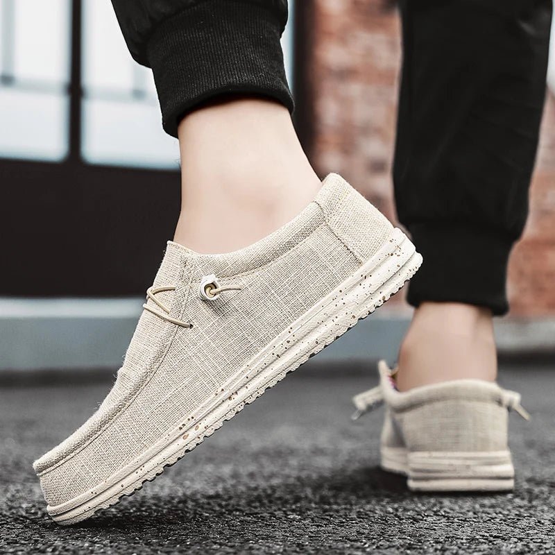 Men Shoes Casual Canvas Loafers Shoes Light Breathable Flats Leisure Male Vulcanized Shoes Walking Sneakers Plus Size 39 - 46 - 𝐝𝐮𝐯𝐥𝐚𝐬𝐡𝐨𝐩.𝐜𝐨𝐦