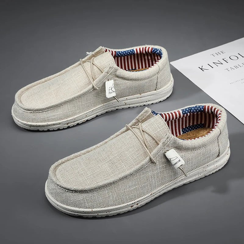 Men Shoes Casual Canvas Loafers Shoes Light Breathable Flats Leisure Male Vulcanized Shoes Walking Sneakers Plus Size 39 - 46 - 𝐝𝐮𝐯𝐥𝐚𝐬𝐡𝐨𝐩.𝐜𝐨𝐦