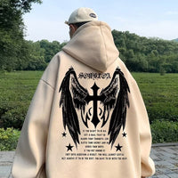 Men's Cross Wings Trendy Loose Lazy Style Casual Hoodie Jacket - 𝐝𝐮𝐯𝐥𝐚𝐬𝐡𝐨𝐩.𝐜𝐨𝐦