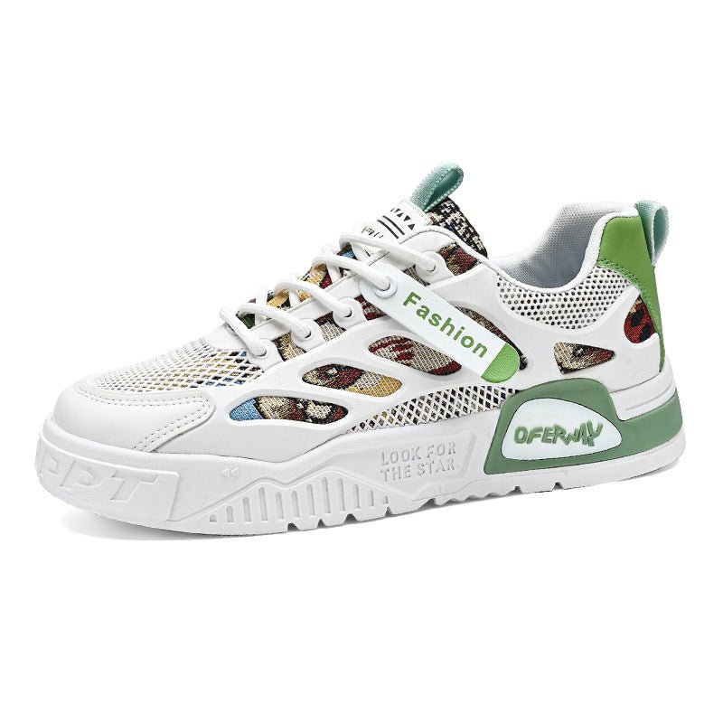 Men's mesh breathable board shoes men's thick soled fashionable cartoon sports and leisure shoes - 𝐝𝐮𝐯𝐥𝐚𝐬𝐡𝐨𝐩.𝐜𝐨𝐦