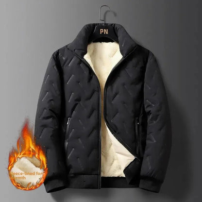 Men's Open Cardigan Lamb Velvet Winter Jacket Outdoor Casual Warm Waterproof Loose Fit Large Size Cotton Coat for Men - 𝐃𝐔𝐕𝐋𝐀𝐒𝐇𝐎𝐏