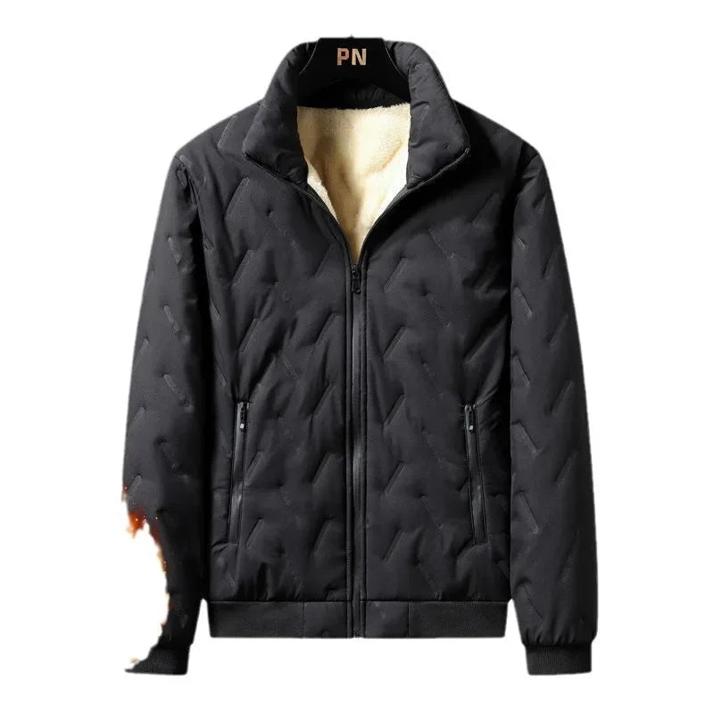 Men's Open Cardigan Lamb Velvet Winter Jacket Outdoor Casual Warm Waterproof Loose Fit Large Size Cotton Coat for Men - 𝐃𝐔𝐕𝐋𝐀𝐒𝐇𝐎𝐏