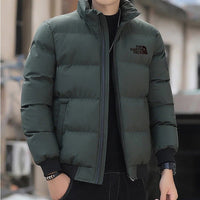 Men's stand up collar cotton coat thickened winter warm and fashionable zipper cardigan jacket - 𝐃𝐔𝐕𝐋𝐀𝐒𝐇𝐎𝐏