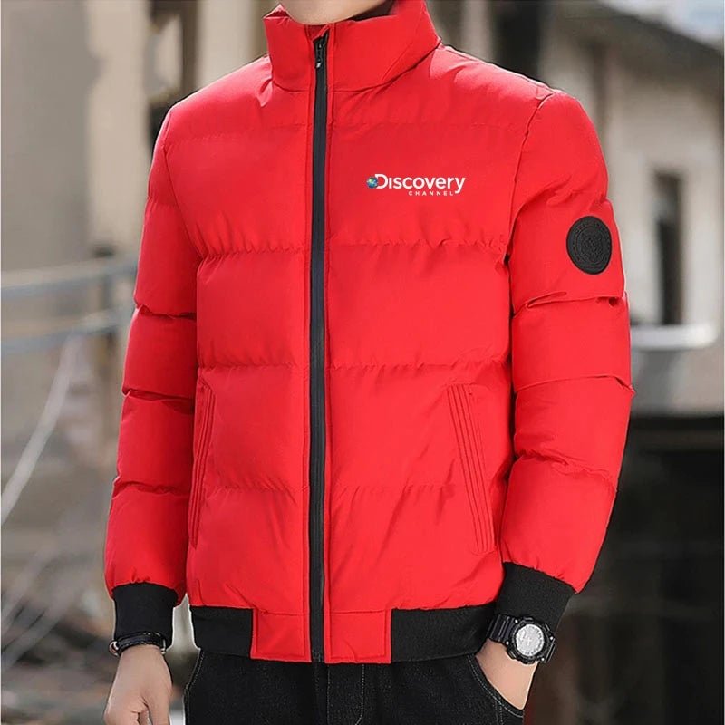 Men's Thick Padded Casual Jacket, Discovery Channel Jackets, Windshield Parka, Warm Clothes, Men's, Winter, New - 𝐃𝐔𝐕𝐋𝐀𝐒𝐇𝐎𝐏