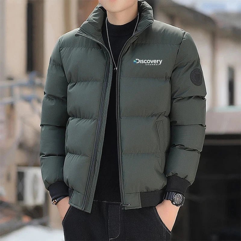 Men's Thick Padded Casual Jacket, Discovery Channel Jackets, Windshield Parka, Warm Clothes, Men's, Winter, New - 𝐃𝐔𝐕𝐋𝐀𝐒𝐇𝐎𝐏