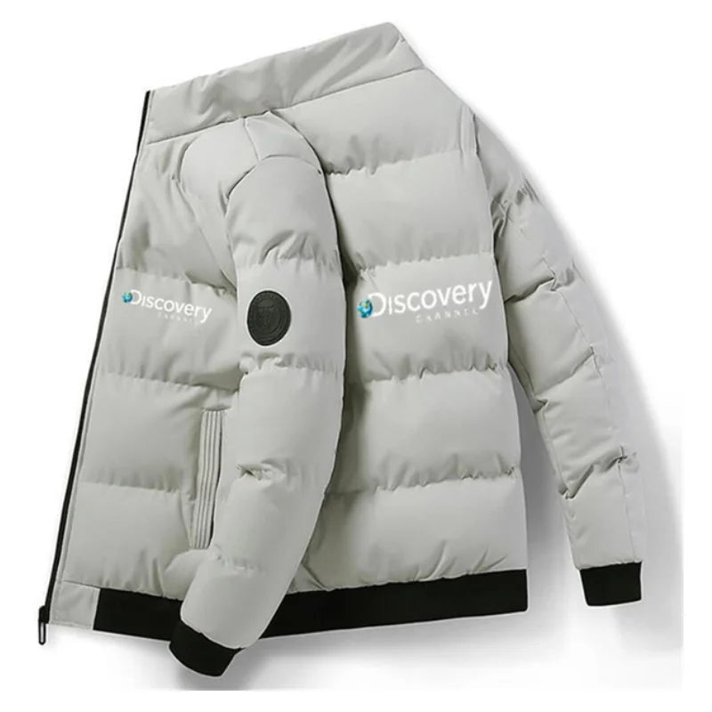 Men's Thick Padded Casual Jacket, Discovery Channel Jackets, Windshield Parka, Warm Clothes, Men's, Winter, New - 𝐃𝐔𝐕𝐋𝐀𝐒𝐇𝐎𝐏