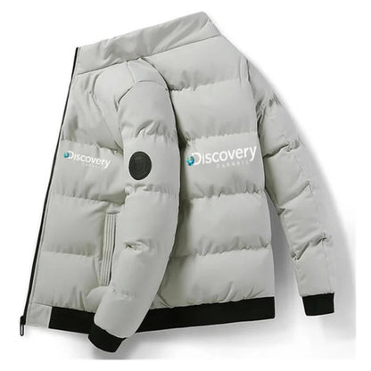 Men's Thick Padded Casual Jacket, Discovery Channel Jackets, Windshield Parka, Warm Clothes, Men's, Winter, New - 𝐃𝐔𝐕𝐋𝐀𝐒𝐇𝐎𝐏