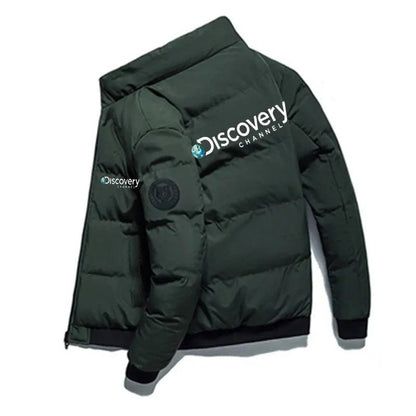 Men's Thick Padded Casual Jacket, Discovery Channel Jackets, Windshield Parka, Warm Clothes, Men's, Winter, New - 𝐃𝐔𝐕𝐋𝐀𝐒𝐇𝐎𝐏