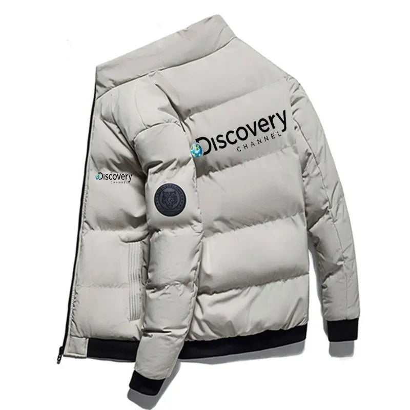 Men's Thick Padded Casual Jacket, Discovery Channel Jackets, Windshield Parka, Warm Clothes, Men's, Winter, New - 𝐃𝐔𝐕𝐋𝐀𝐒𝐇𝐎𝐏