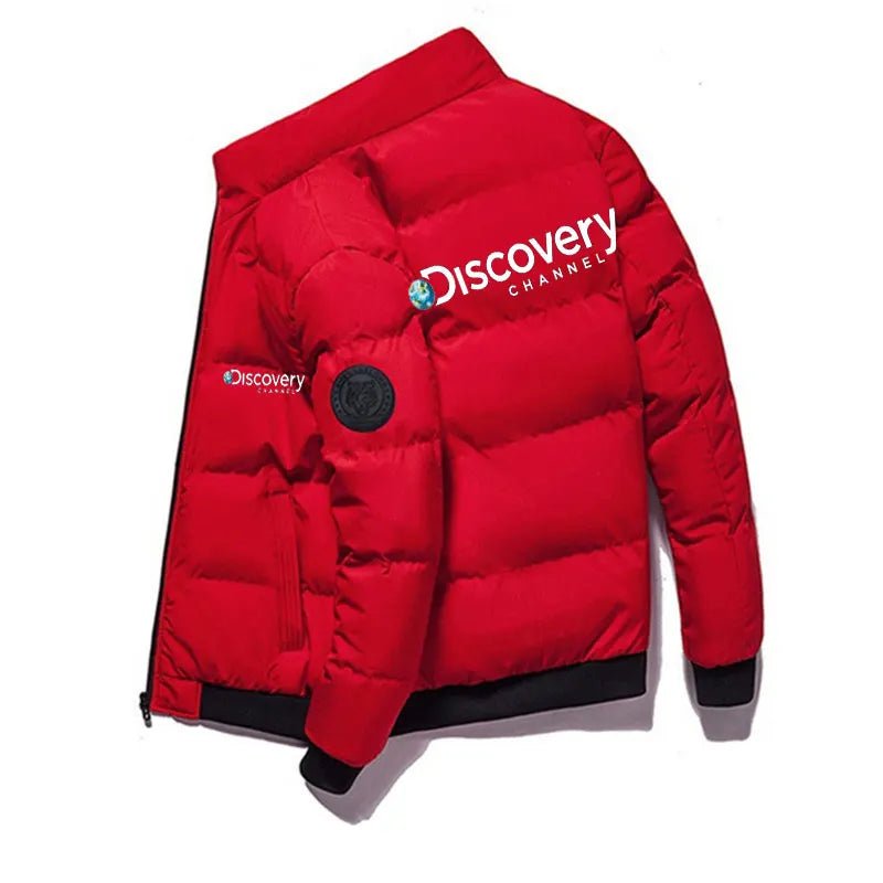 Men's Thick Padded Casual Jacket, Discovery Channel Jackets, Windshield Parka, Warm Clothes, Men's, Winter, New - 𝐃𝐔𝐕𝐋𝐀𝐒𝐇𝐎𝐏