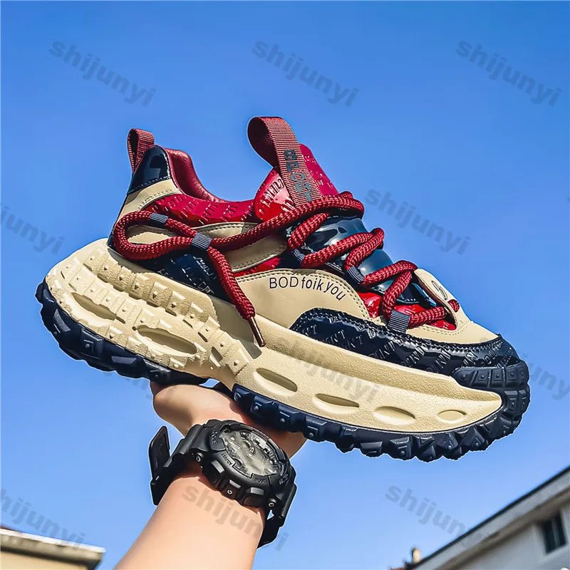 Men's White Sneakers Autumn Winter Fashion Cross Tied Non Slip Casual Shoes Comfortable Outdoor Height Increase Vulcanized Shoes - 𝐃𝐔𝐕𝐋𝐀𝐒𝐇𝐎𝐏