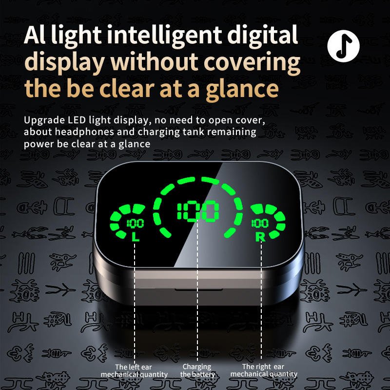 Mirror digital YD03 wireless Bluetooth earphones TWS in ear high battery Bluetooth earphones - 𝐃𝐔𝐕𝐋𝐀𝐒𝐇𝐎𝐏