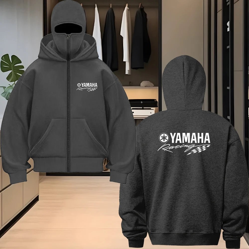 New Yamaha logo unisex double hooded sweatshirt women's balaclava hooded sweatshirt zipper warm set autumn and winter men's clot - 𝐃𝐔𝐕𝐋𝐀𝐒𝐇𝐎𝐏