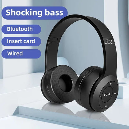 P47 Wireless Headphones Bluetooth 5.0 Earphones Foldable HIFI Stereo Bass for Music Gaming Kid Girl Earphone for Smartphone - 𝐝𝐮𝐯𝐥𝐚𝐬𝐡𝐨𝐩.𝐜𝐨𝐦